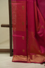 Two Tone Pink Maheshwari Saree - SRTTPMS1320