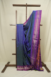 Two Tone Blue Silk Paithani Saree - SRTTBSPS800