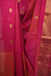 Two Tone Pink Maheshwari Saree - SRTTPMS1320