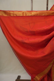 Tomato Red Cotton Paithani Saree - SRTRCPS712