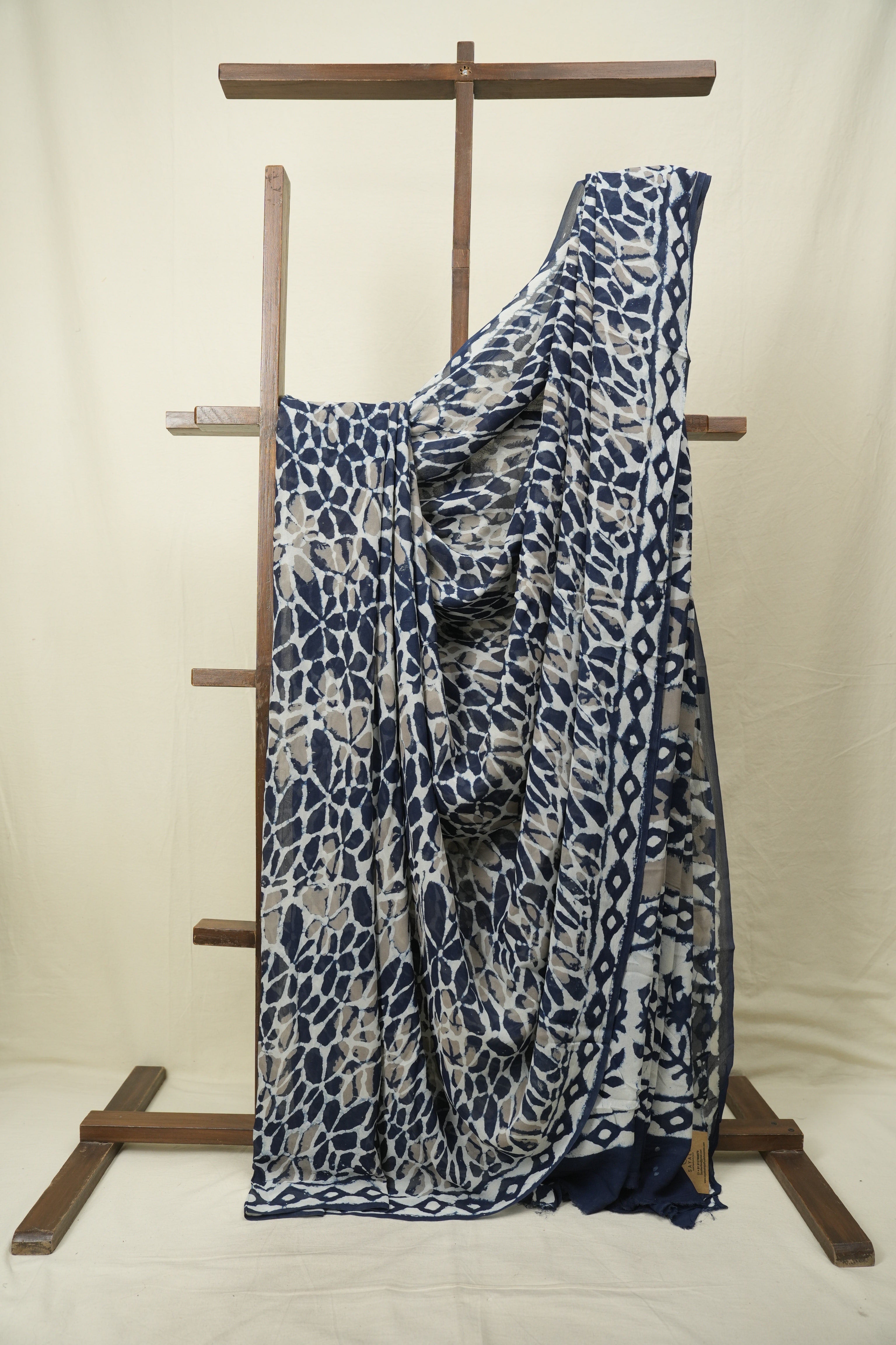 Blue HBP Georgette Saree - SRBHGS75