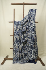 Blue HBP Georgette Saree - SRBHGS75
