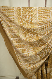 Olive Brown HBP Cotton Saree - SROBCS3626