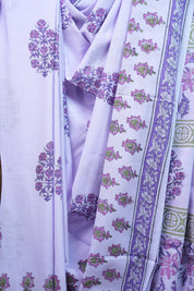 Lilac HBP Cotton Saree - SRLCS1928