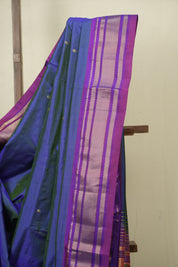 Two Tone Blue Silk Paithani Saree - SRTTBSPS800