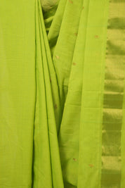 Neon Green Cotton Paithani Saree - SRNGCPS713