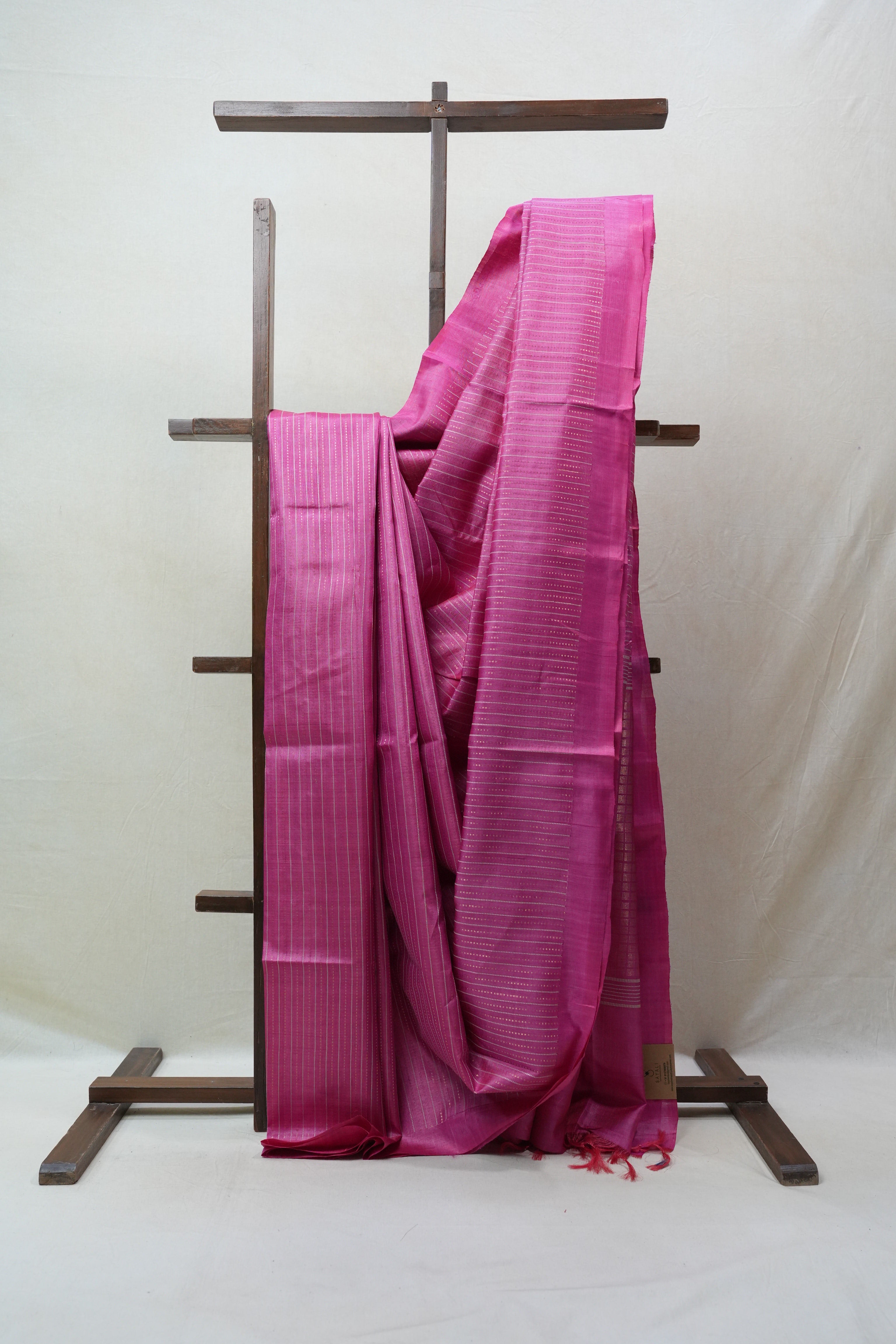 Pink Tussar Silk Saree - SRPTSS1484