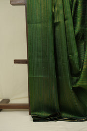 Green Raw Silk Saree - SRGRSS1036