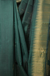 Green Raw Silk Saree - SRGRSS936