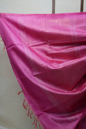 Pink Tussar Silk Saree - SRPTSS1484