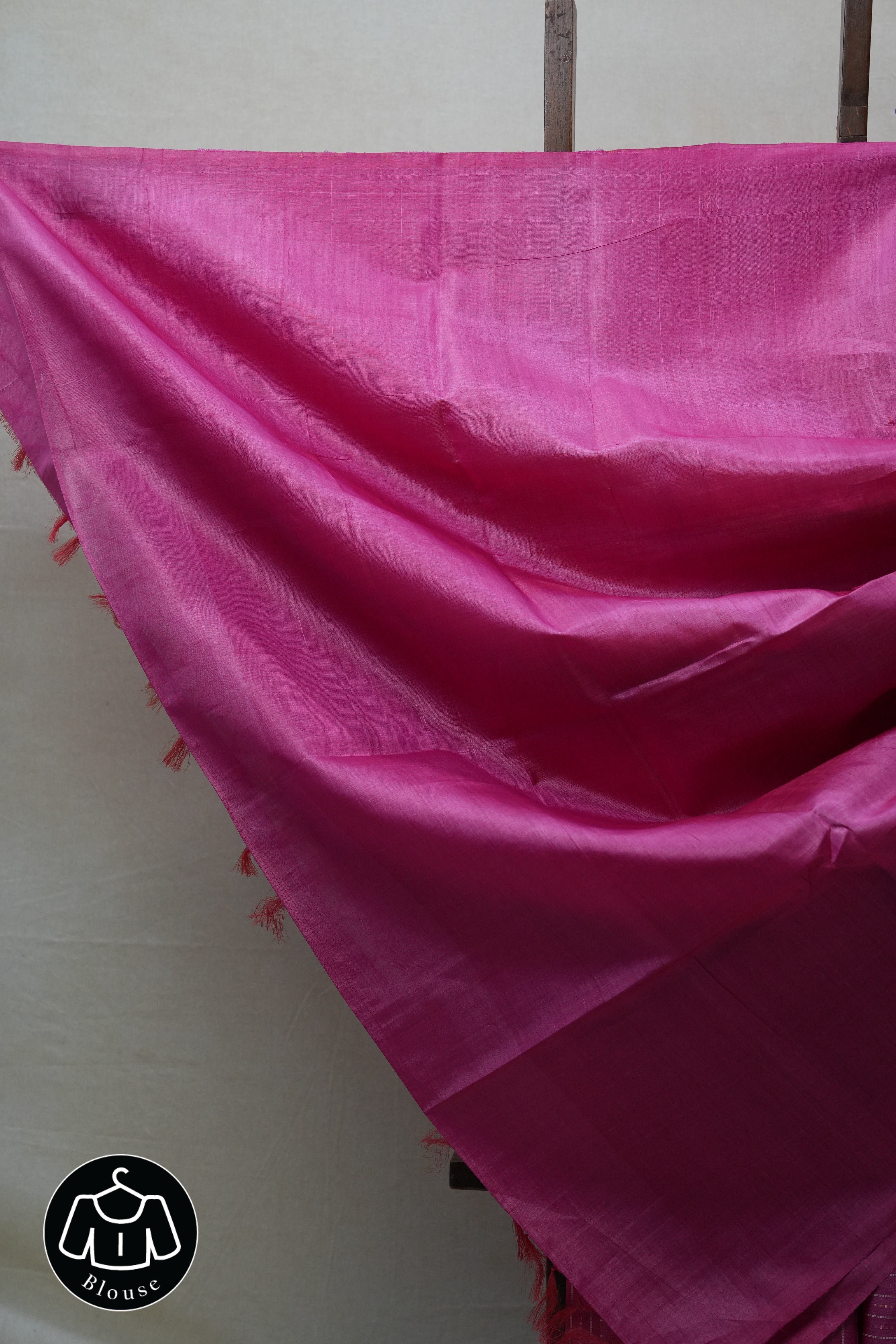 Pink Tussar Silk Saree - SRPTSS1484