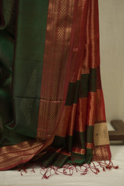 Green Maheshwari Saree- SRGMS1358