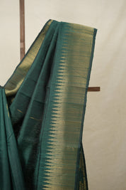 Green Raw Silk Saree - SRGRSS936