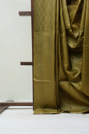 Khaki Tussar Silk Saree - SRKTSS1456