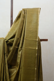Khaki Tussar Silk Saree - SRKTSS1456