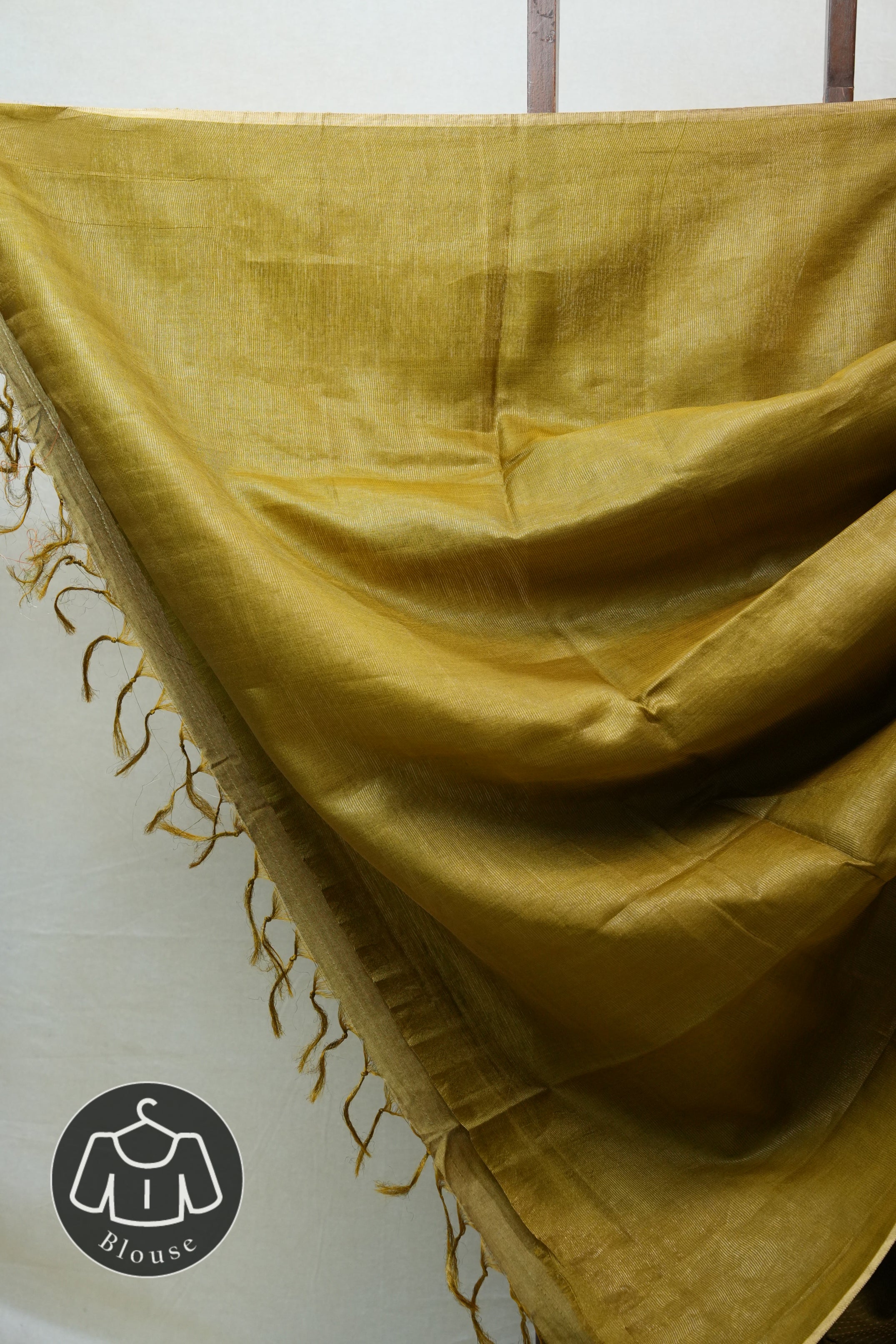 Khaki Tussar Silk Saree - SRKTSS1456