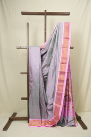 Two Tone Green-Pink Silk Paithani Saree - SRTTGPSPS793