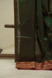 Green Maheshwari Saree- SRGMS1358