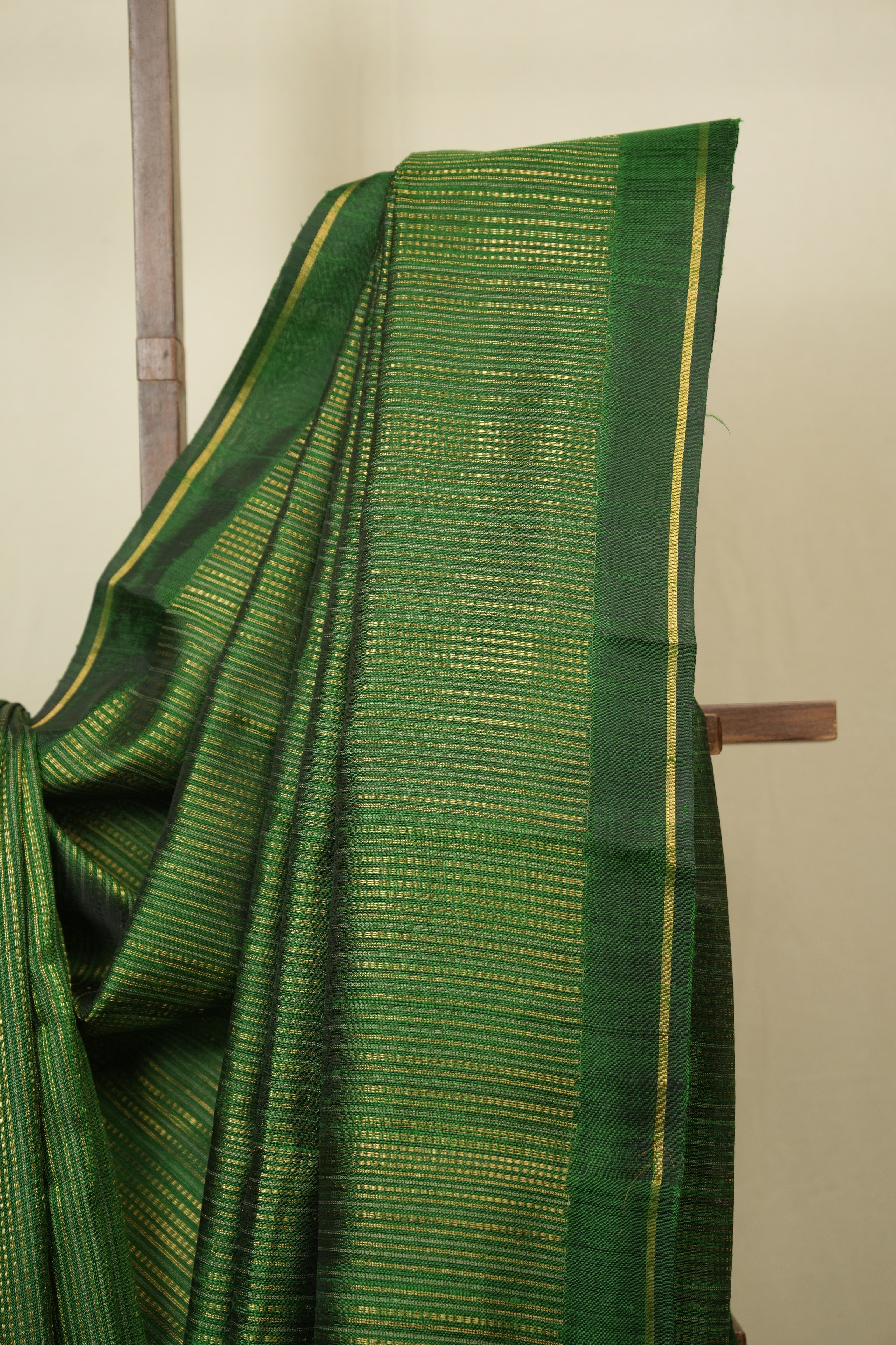 Green Raw Silk Saree - SRGRSS1036