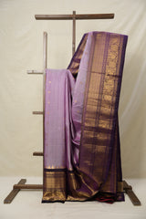 Lilac Purple Gadwal Silk Saree - SRLPGSS616