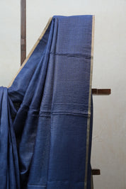 Blue Tussar Silk Saree - SRBTSS1458