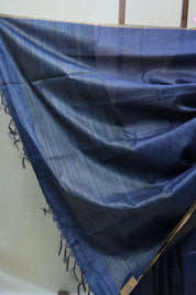 Blue Tussar Silk Saree - SRBTSS1458