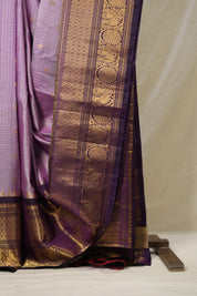 Lilac Purple Gadwal Silk Saree - SRLPGSS616