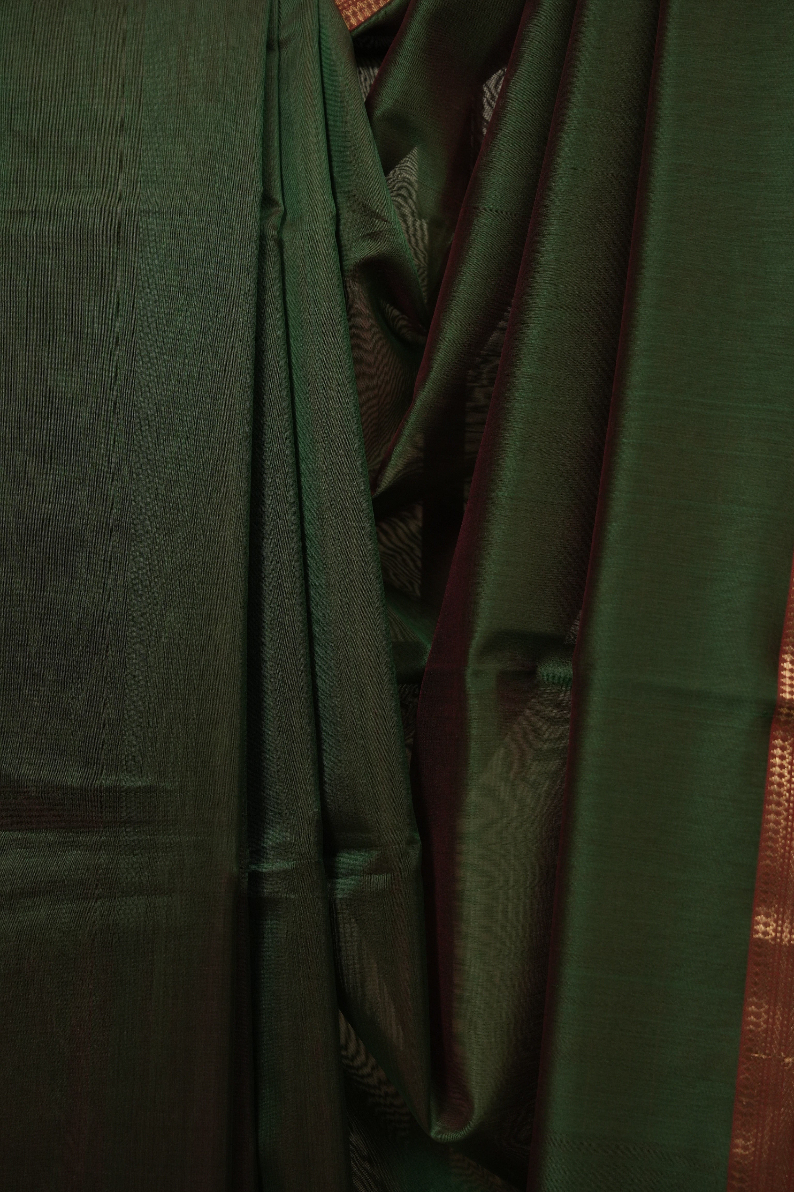 Green Maheshwari Saree- SRGMS1358
