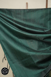 Green Raw Silk Saree - SRGRSS936