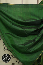 Green Raw Silk Saree - SRGRSS1036