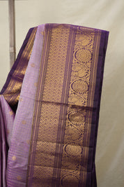 Lilac Purple Gadwal Silk Saree - SRLPGSS616