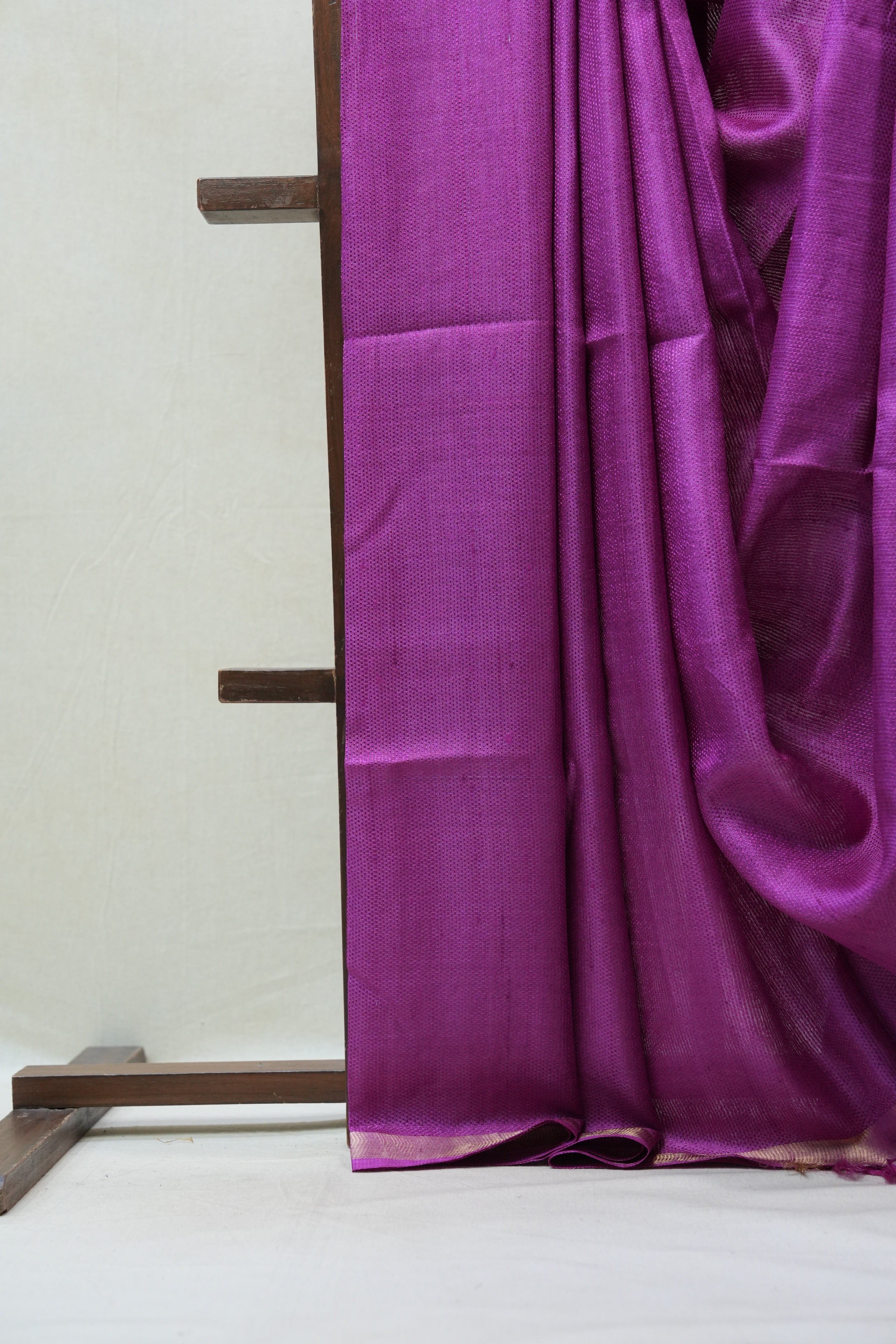 Magenta Tussar Silk Saree - SRMTSS1646