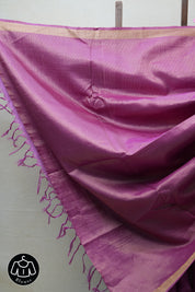 Magenta Tussar Silk Saree - SRMTSS1646