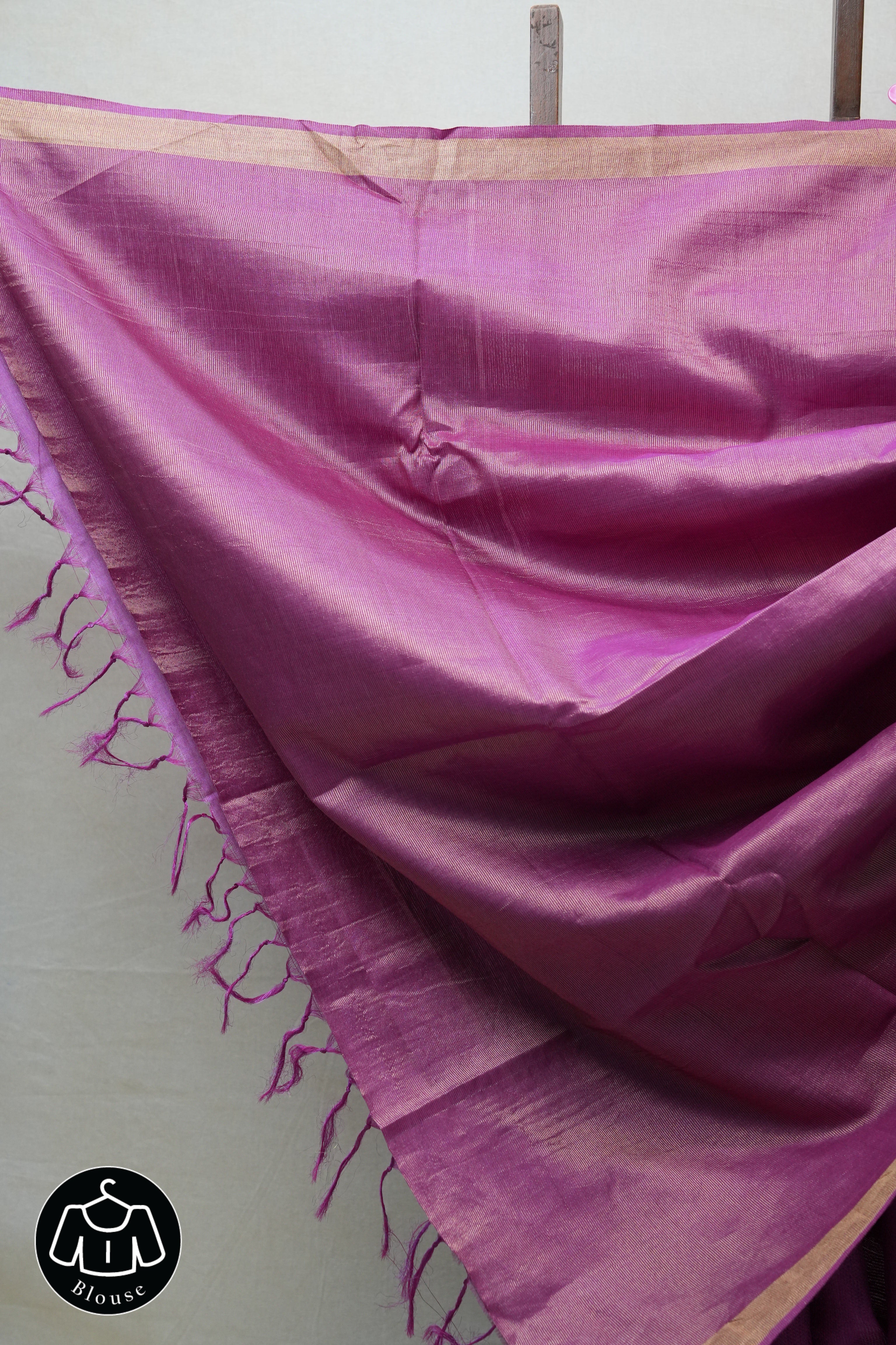 Magenta Tussar Silk Saree - SRMTSS1646