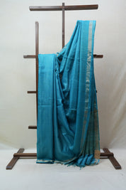 Blue Tussar Silk Saree - SRBTSS1463