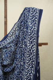 Navy Blue HBP Georgette Saree - SRNBHGS76