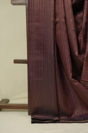 Wine Raw Silk Saree - SRWRSS1031