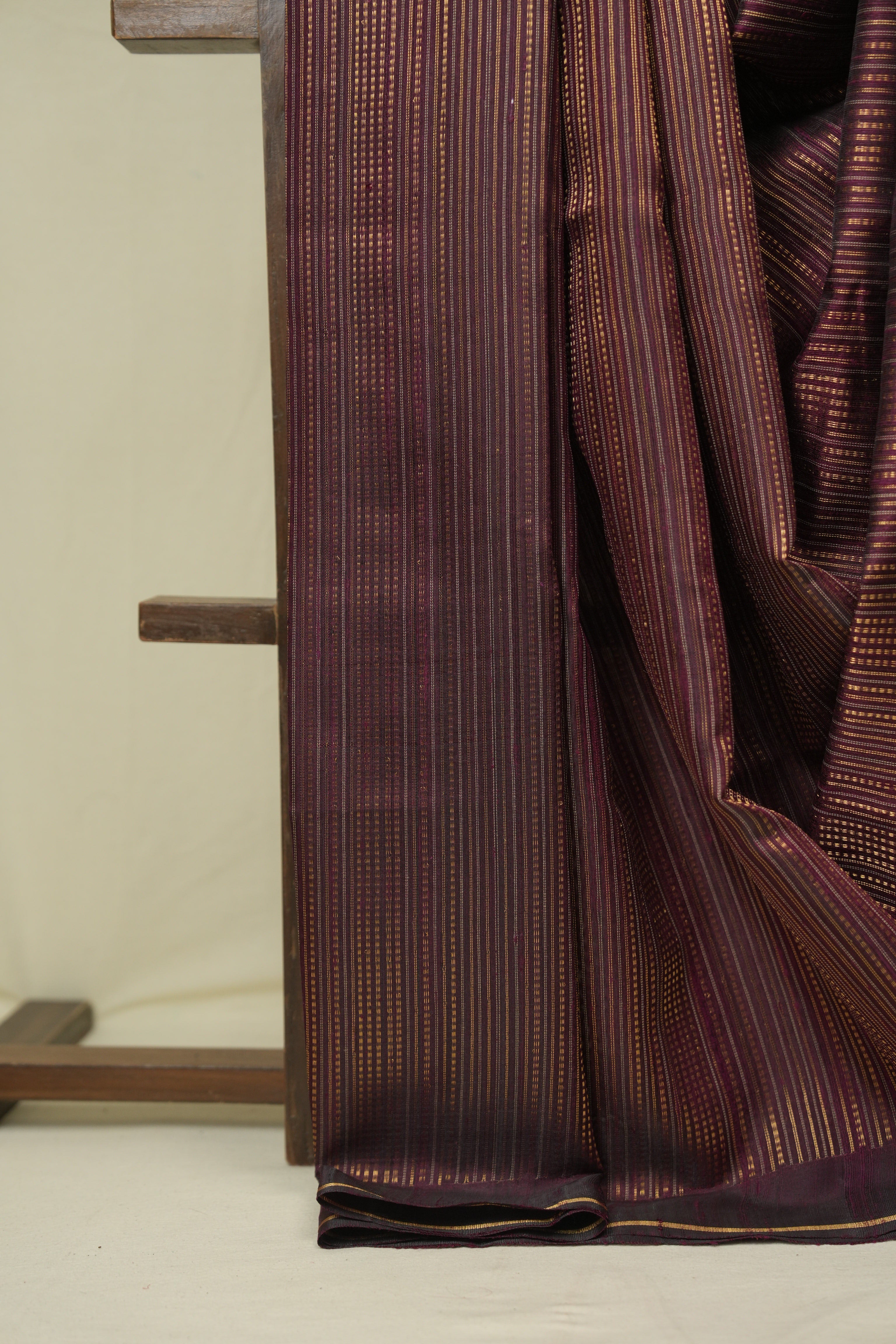 Wine Raw Silk Saree - SRWRSS1031