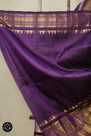 Lilac Purple Gadwal Silk Saree - SRLPGSS616