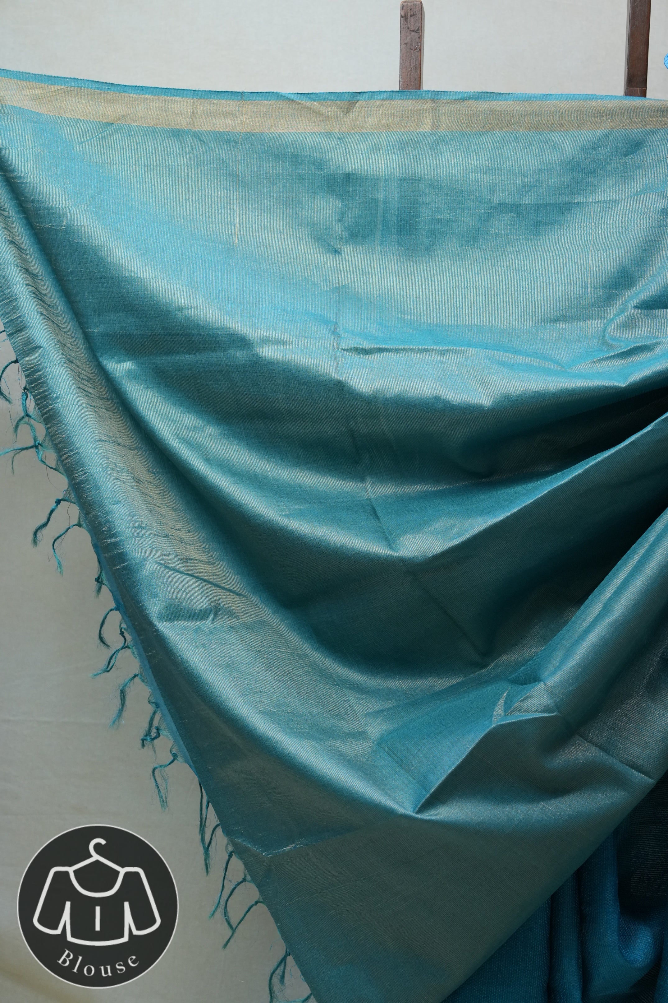 Blue Tussar Silk Saree - SRBTSS1463