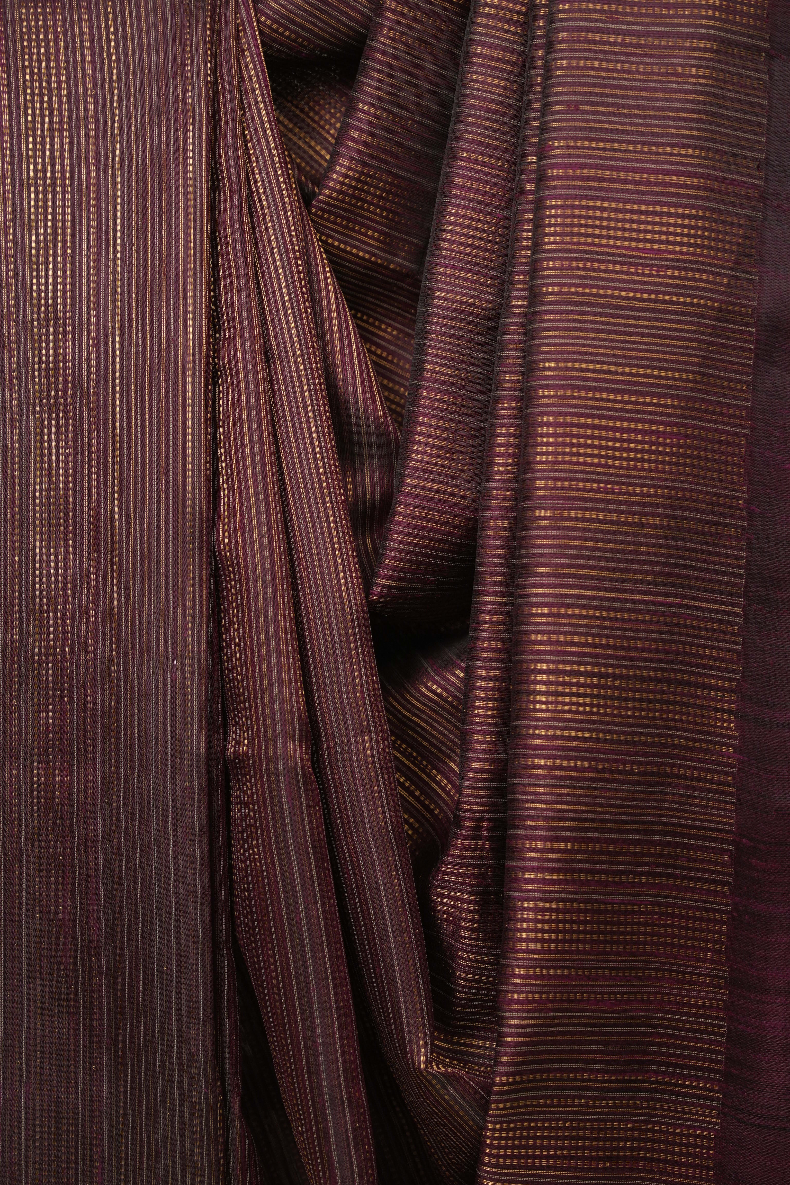 Wine Raw Silk Saree - SRWRSS1031
