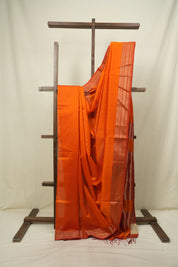 Orange Maheshwari Saree- SROMS1357
