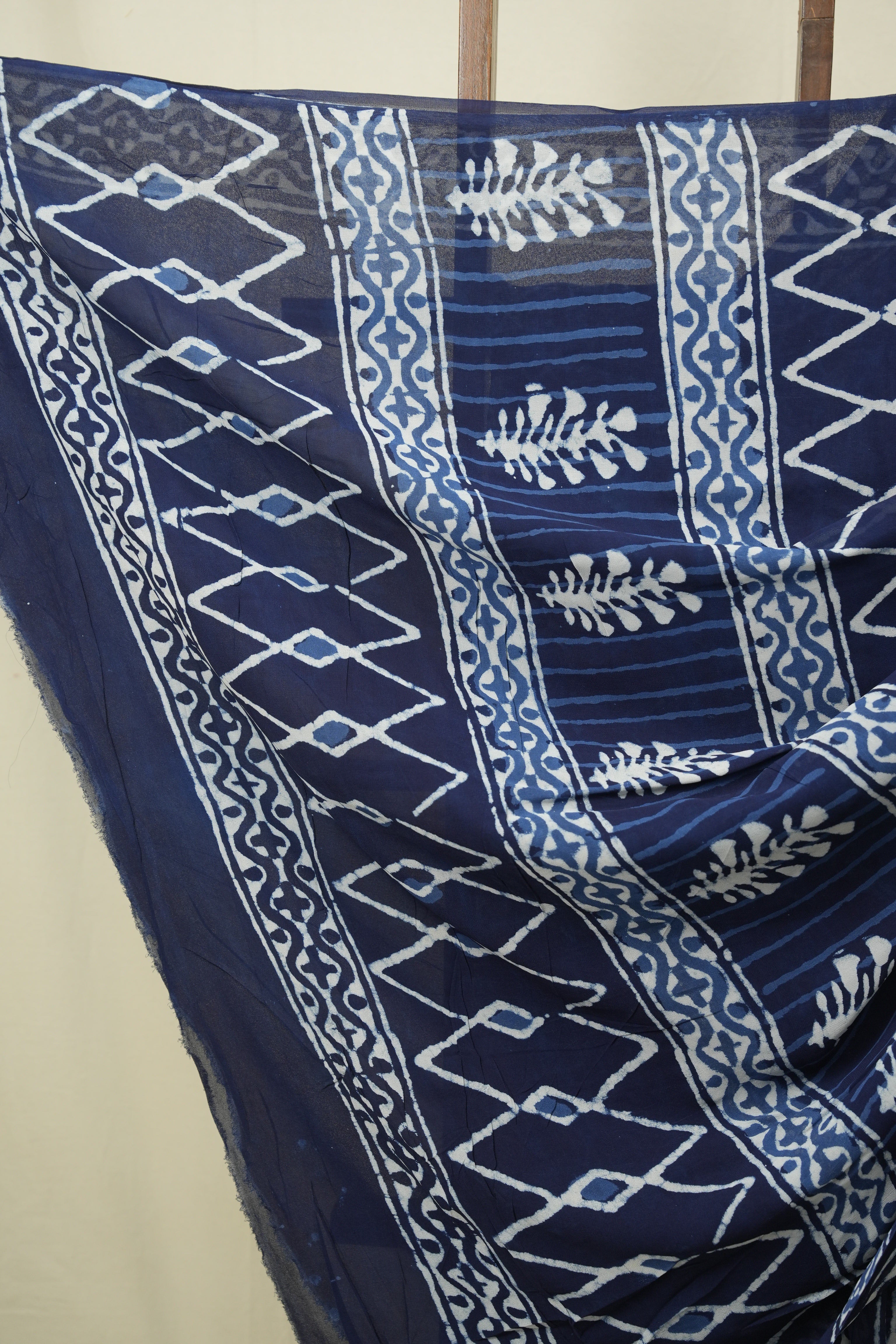 Navy Blue HBP Georgette Saree - SRNBHGS76