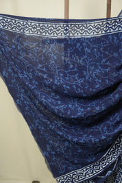 Navy Blue HBP Georgette Saree - SRNBHGS76