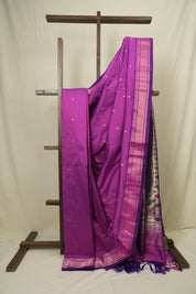 Magenta Silk Paithani Saree - SRMSPS791
