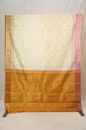 Cream Kanjivaram Silk Saree - SRCKSS1062