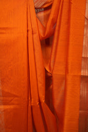 Orange Maheshwari Saree- SROMS1357