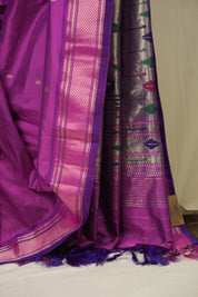Magenta Silk Paithani Saree - SRMSPS791