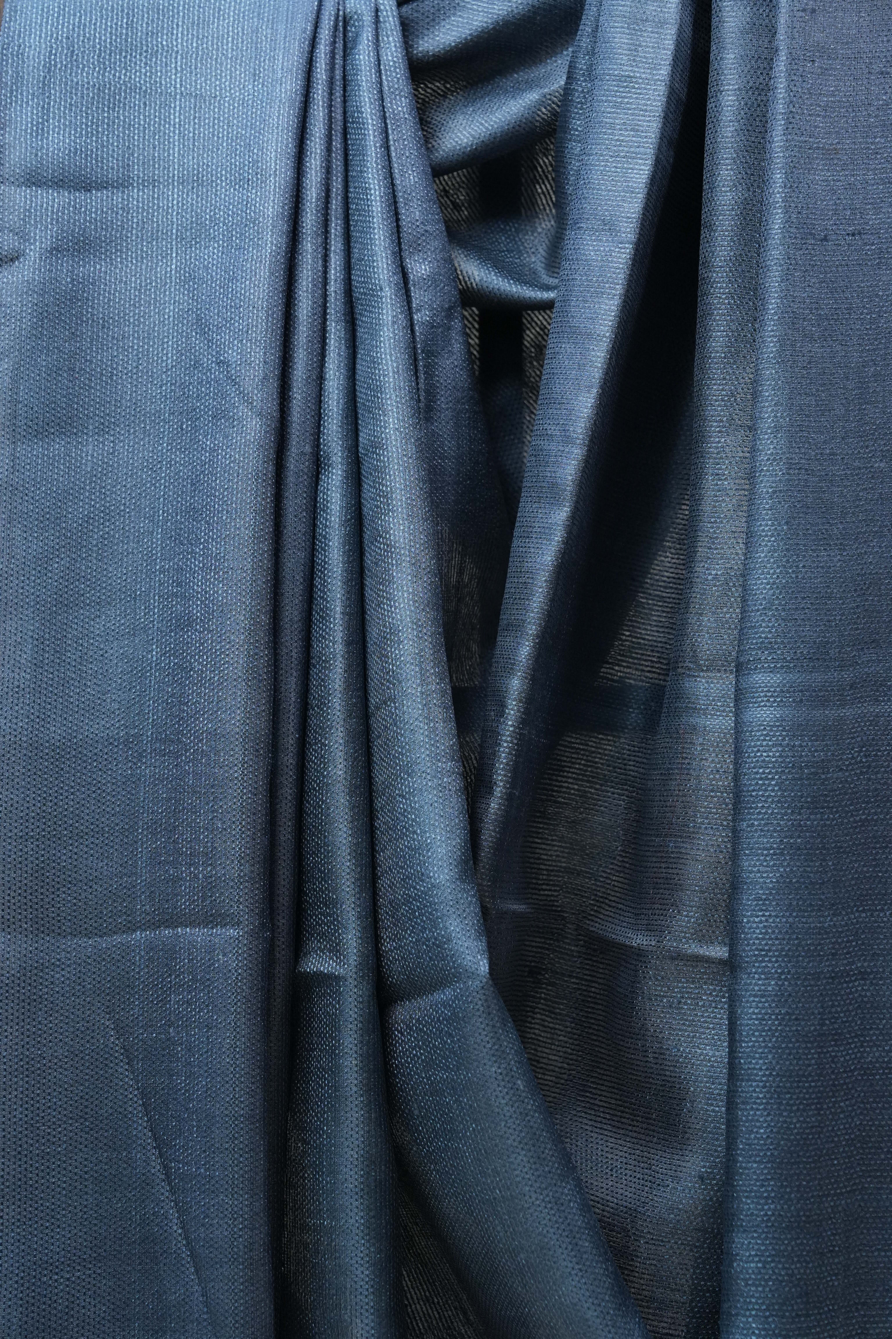 Grey Tussar Silk Saree - SRGTSS1469