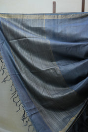 Grey Tussar Silk Saree - SRGTSS1469